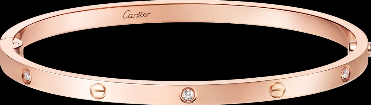 Yellow gold, rose gold or white gold bracelet set with laboratory-grown diamonds, 0.13 carat total