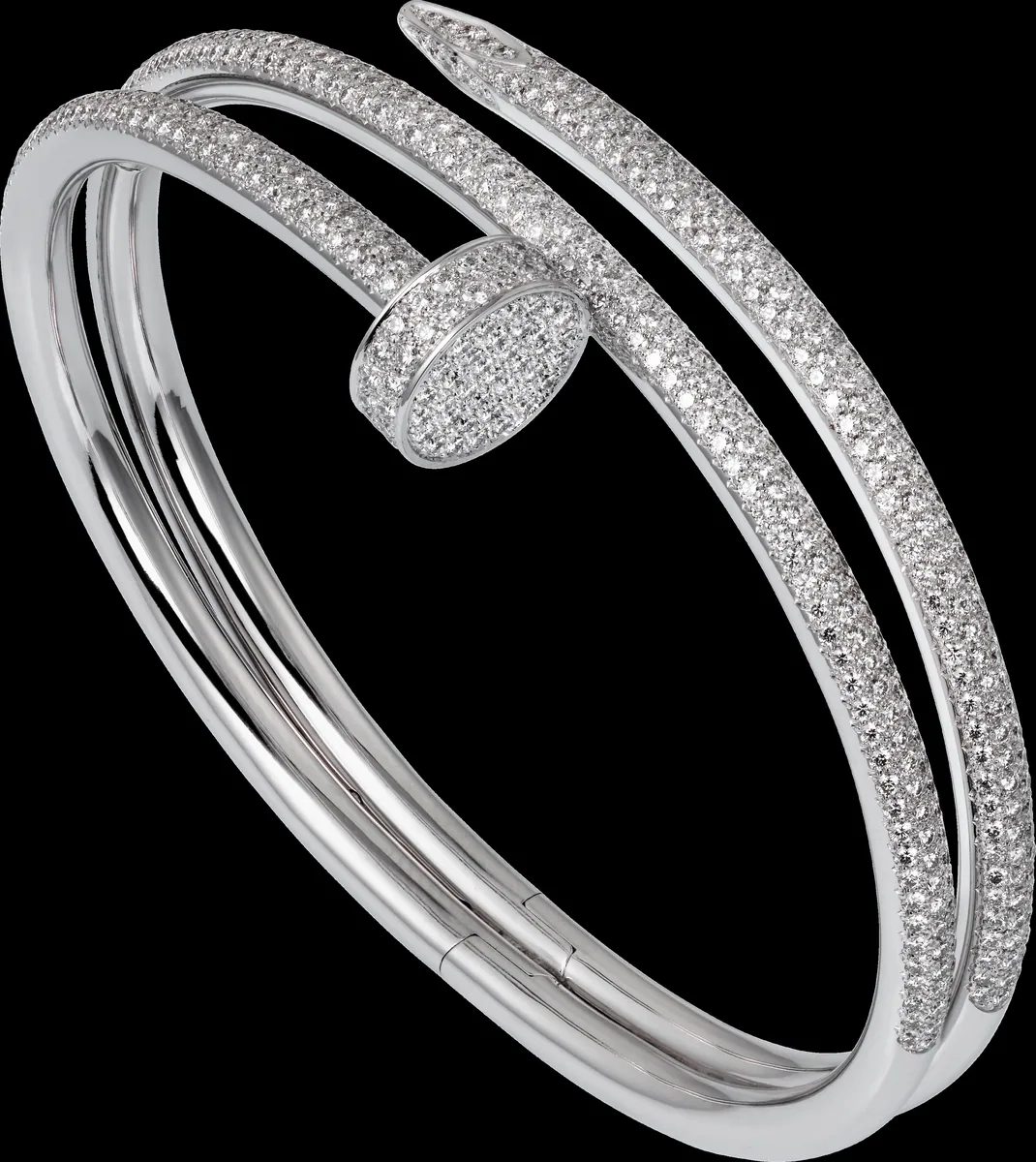 White gold bracelet set with laboratory-grown diamonds, 3.2 carat total