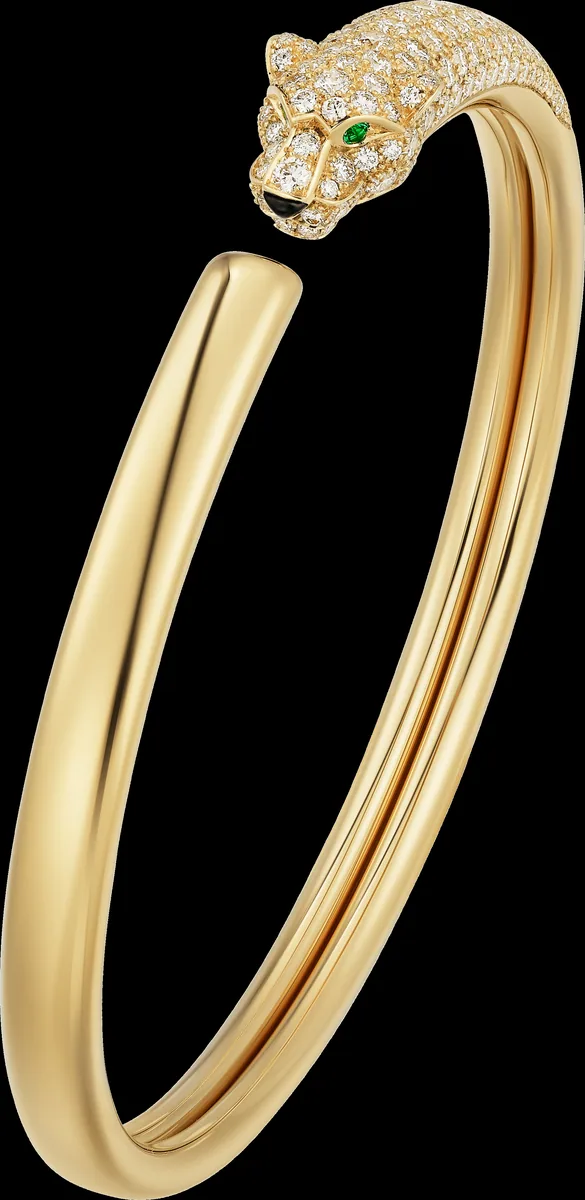 Yellow gold or white gold bracelet set with laboratory-grown diamonds, 1.74 carat total