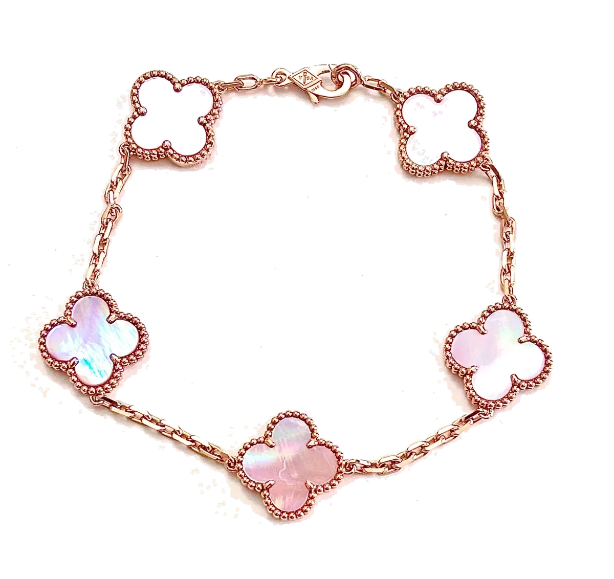 Rose gold bracelet set with natural certified stones, 0.25 carat total