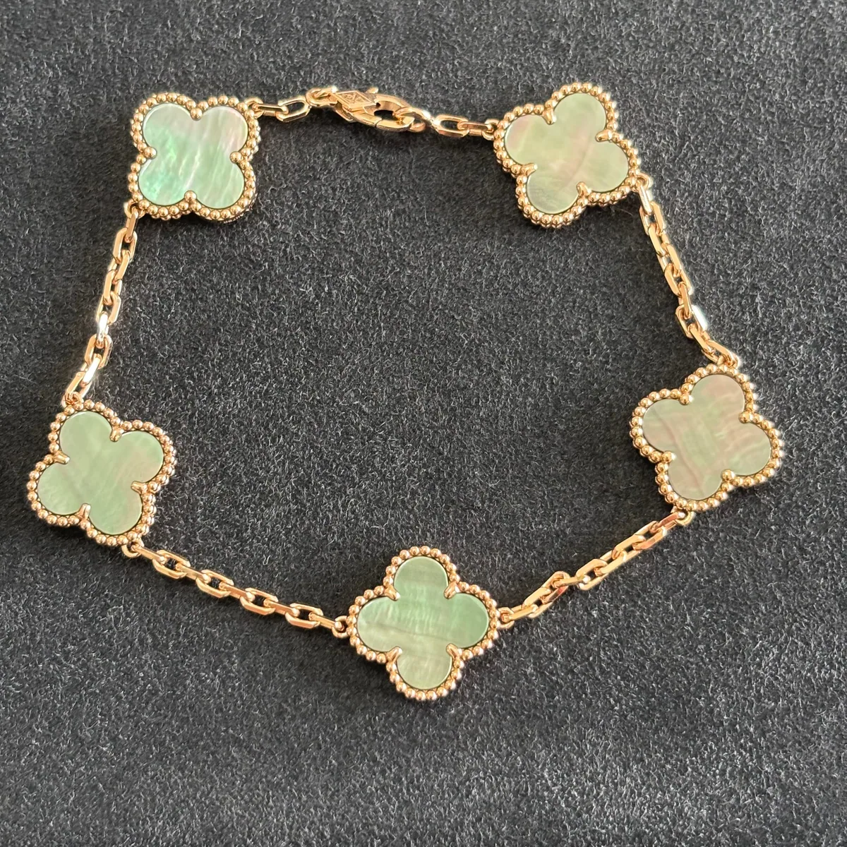 Yellow gold or rose gold bracelet set with natural certified stones