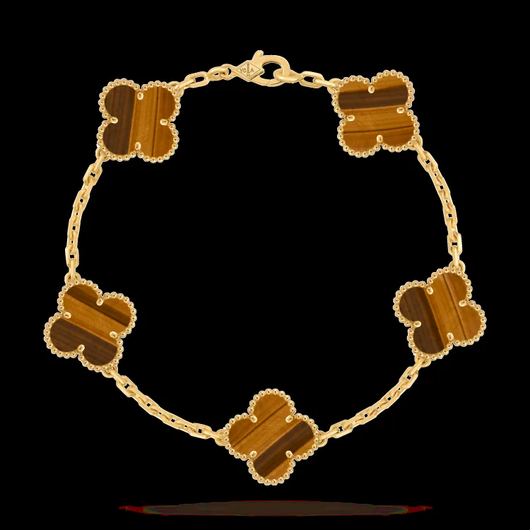 Yellow gold bracelet set with natural certified stones