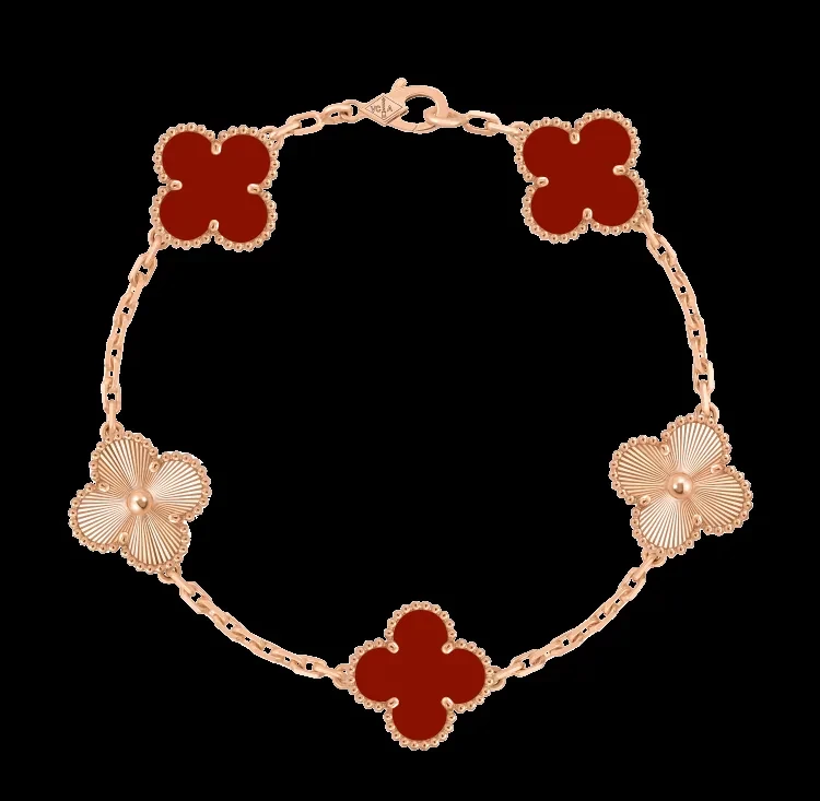 Rose gold bracelet set with natural certified stones