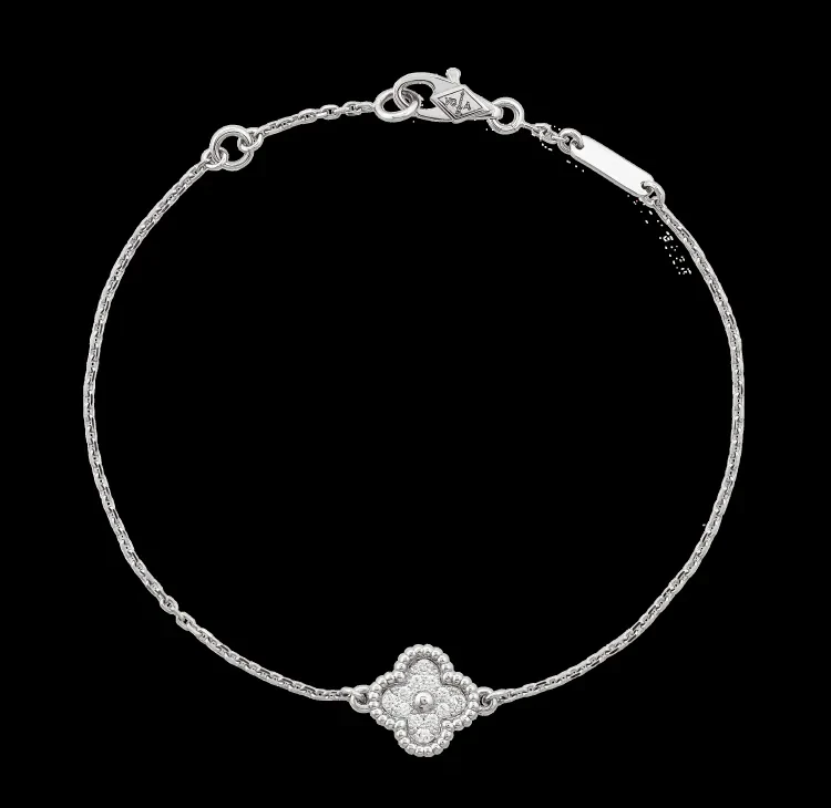 White gold bracelet set with natural stones and laboratory-grown diamonds, 0.1 carat total
