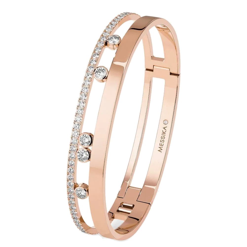 Rose gold bracelet set with laboratory-grown diamonds, 0.73 carat total