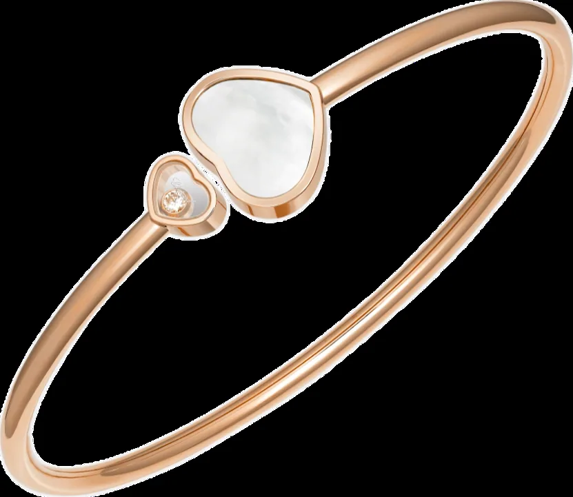 Rose gold bracelet set with natural stones and laboratory-grown diamonds, 0.04 carat total