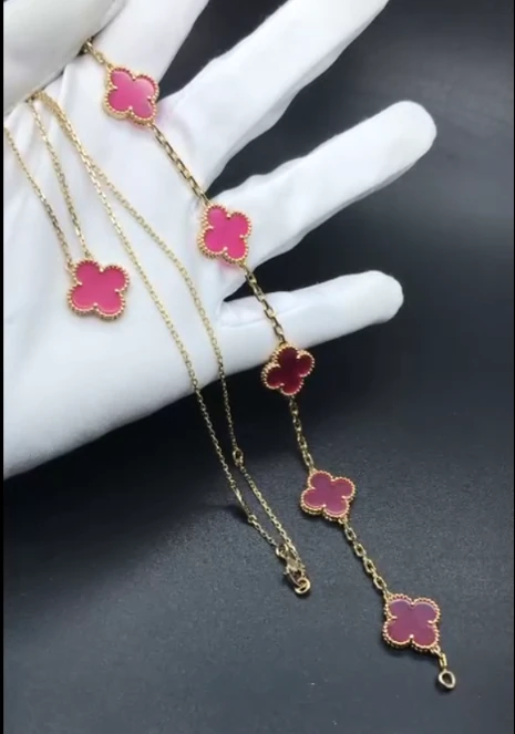 Yellow gold bracelet set with natural certified stones