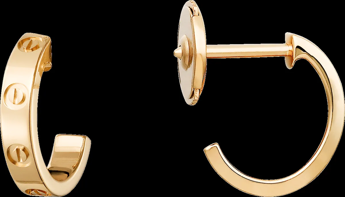 Yellow gold earrings