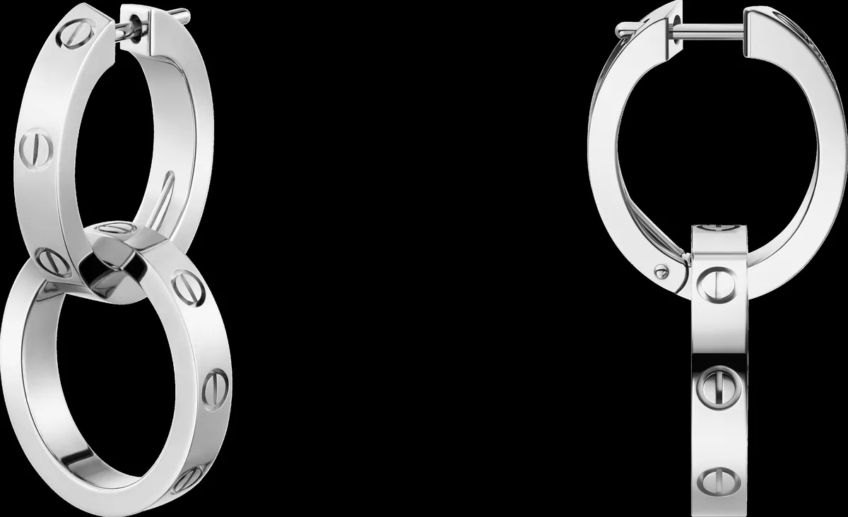 White gold earrings
