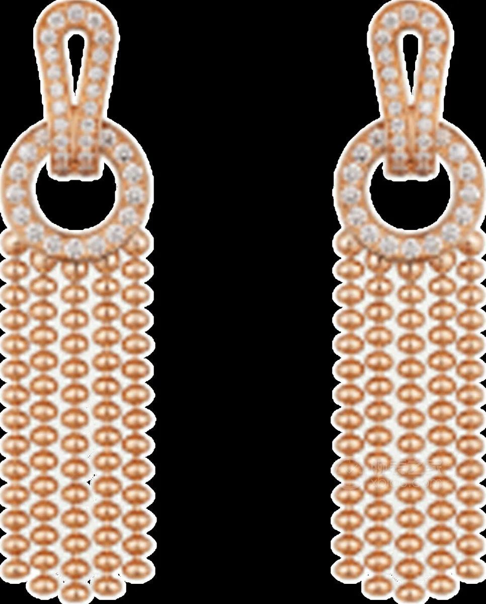 Yellow gold earrings set with laboratory-grown diamonds, 0.99 carat total