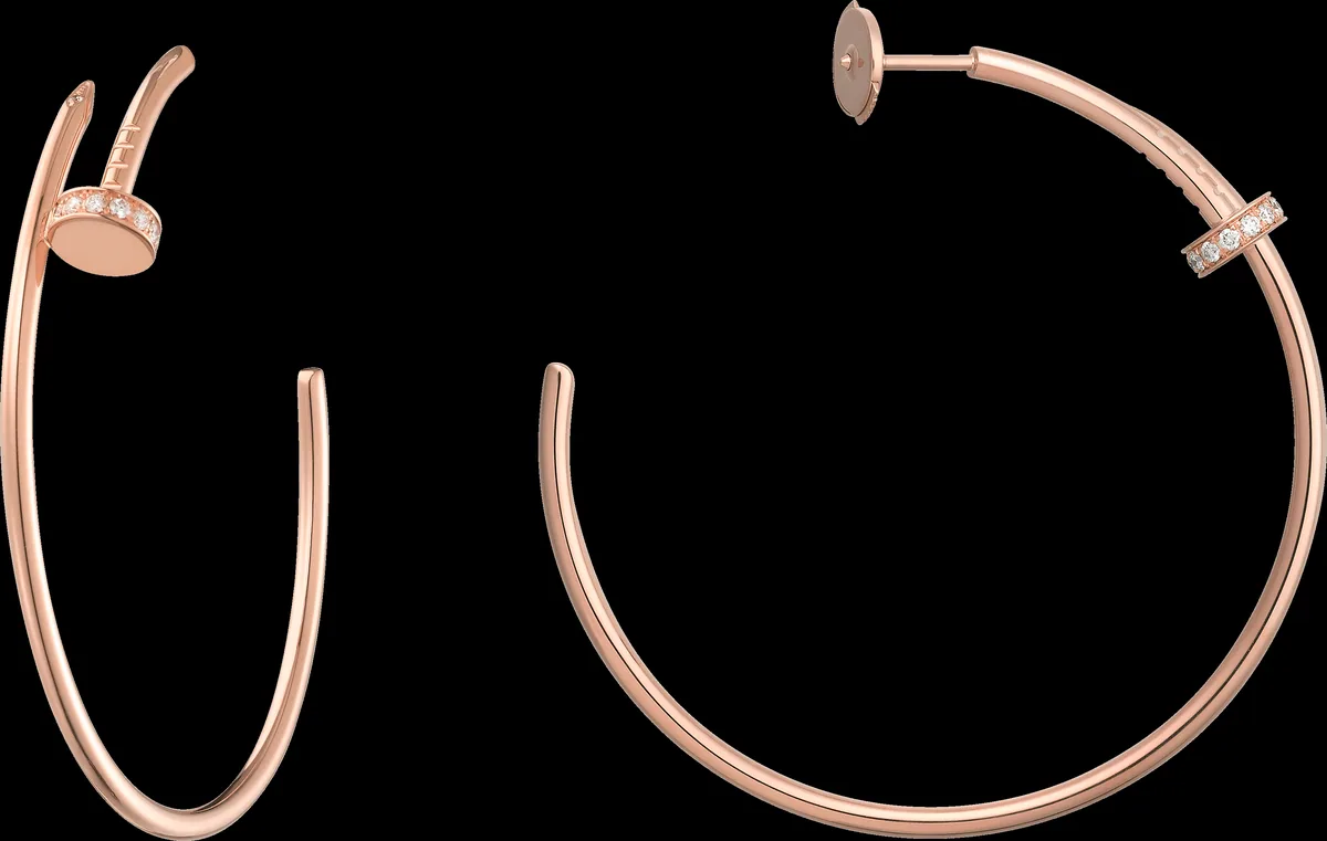 White gold earrings set with laboratory-grown diamonds, 0.12 carat total