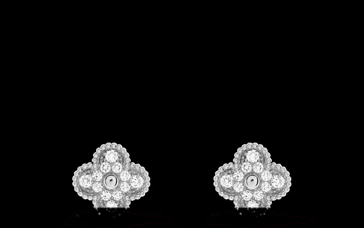 Yellow gold or white gold earrings