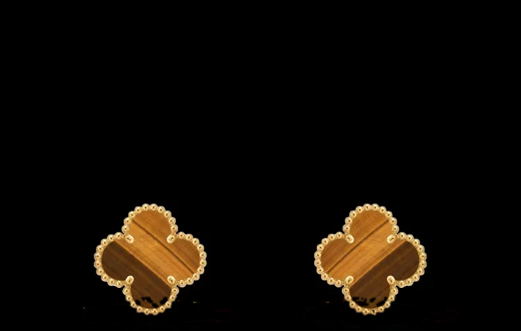 Yellow gold earrings set with natural certified stones