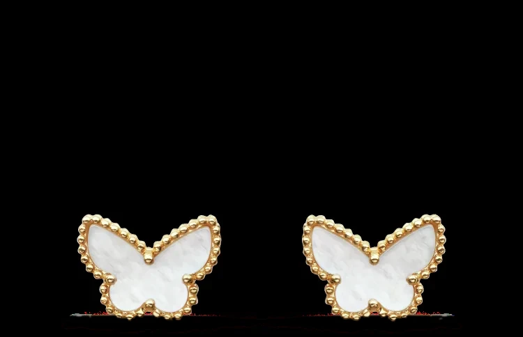 Yellow gold earrings set with natural certified stones
