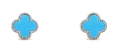 White gold earrings set with natural certified stones, 0.1 carat total
