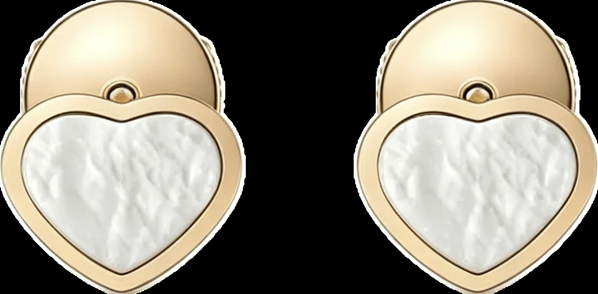 Rose gold earrings set with natural certified stones