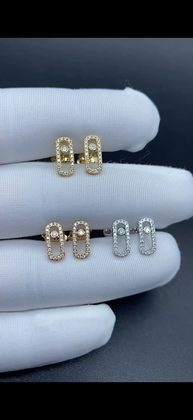 Yellow gold, rose gold or white gold earrings