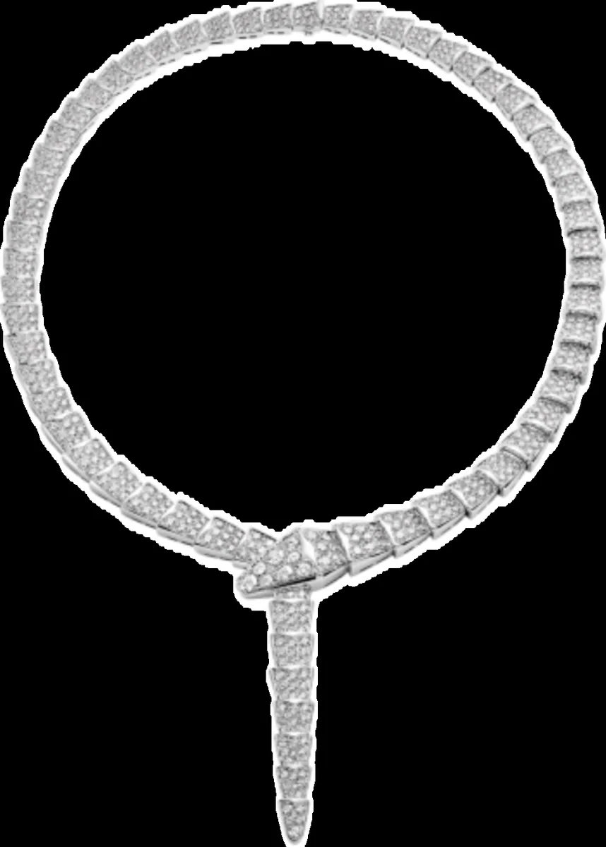 Pavé-set wide necklace