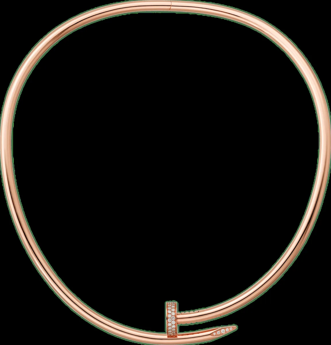 Stone-set ends wide necklace