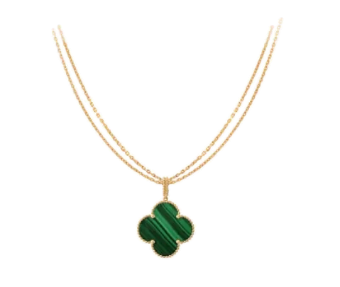 Yellow gold necklace set with natural certified stones