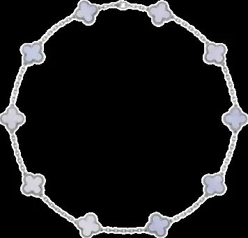 White gold necklace set with natural certified stones