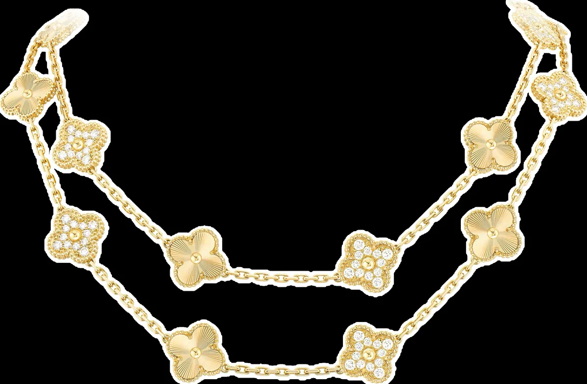 Yellow gold necklace set with natural certified stones, 4.37 carat total