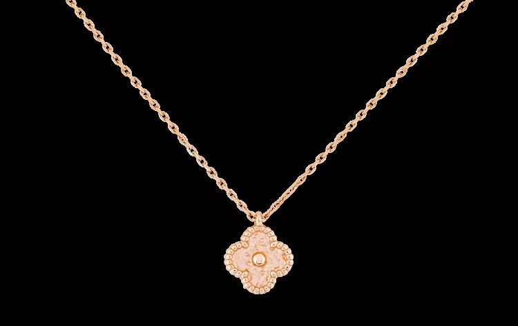 Rose gold necklace set with natural certified stones