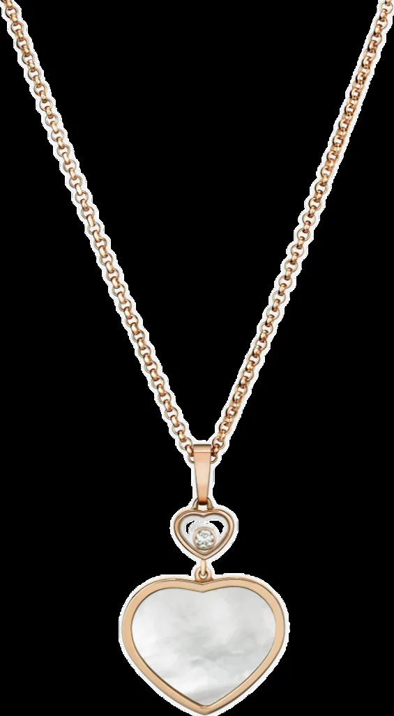 Rose gold necklace set with natural certified stones, 0.05 carat total