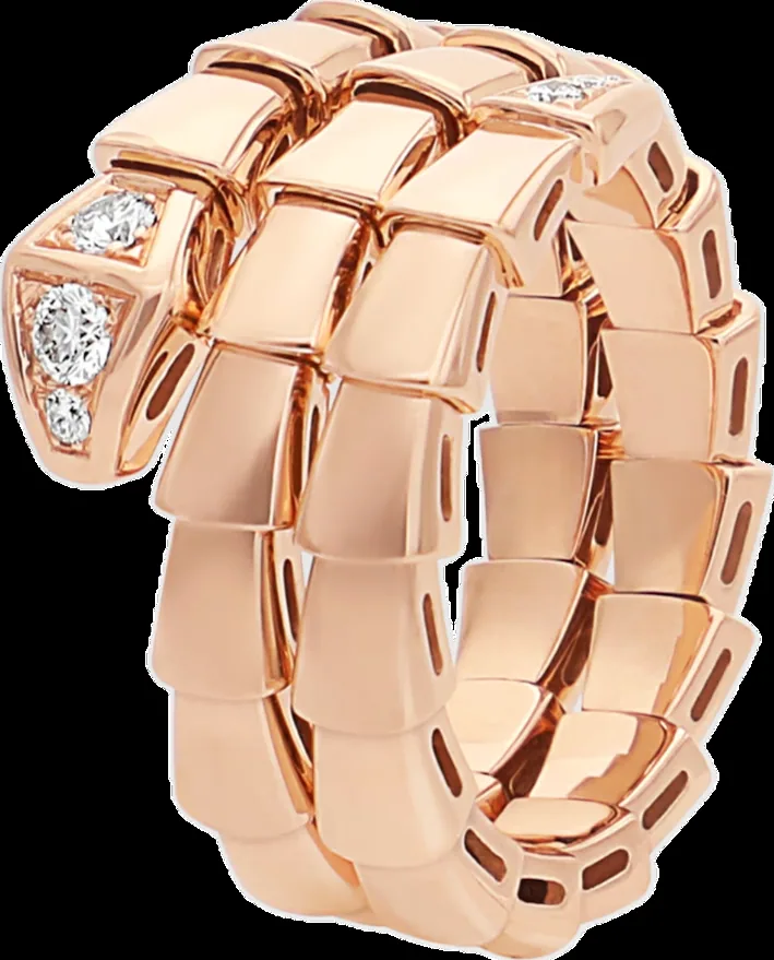 Rose gold ring set with laboratory-grown diamonds, 0.13 carat total