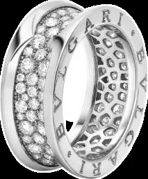 White gold ring set with laboratory-grown diamonds, 1.42 carat total