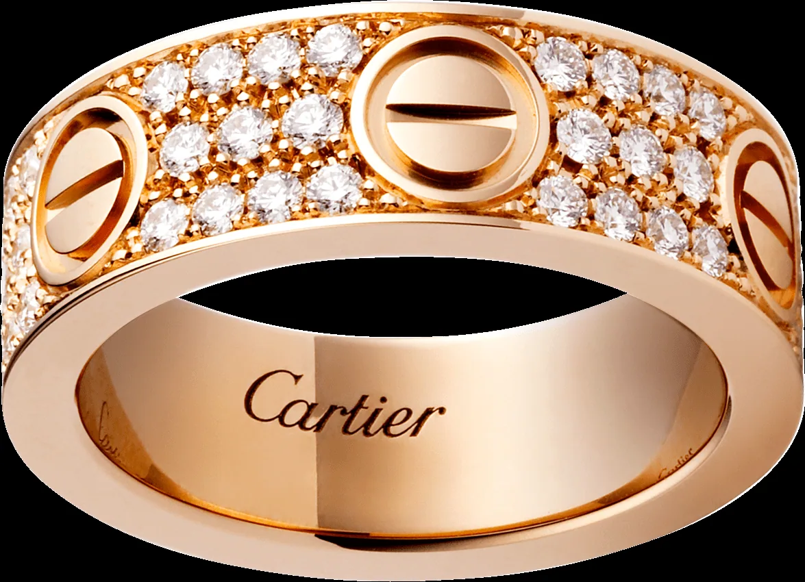 Rose gold ring set with laboratory-grown diamonds, 0.8 carat total