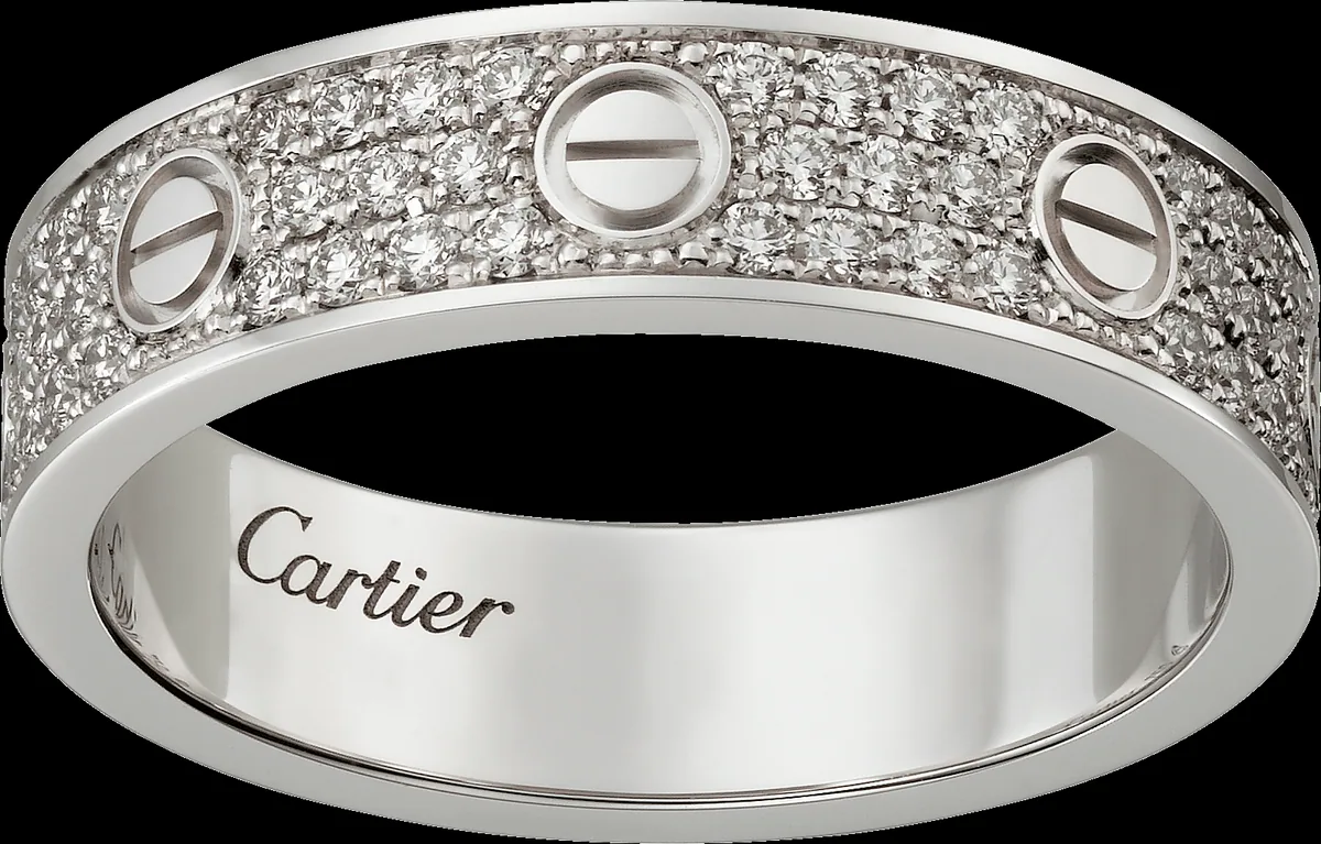 White gold ring set with laboratory-grown diamonds, 0.35 carat total