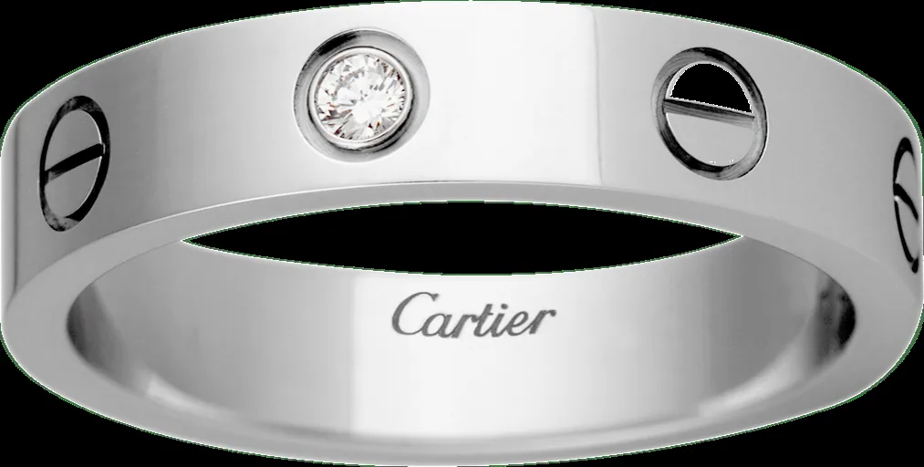 White gold ring set with laboratory-grown diamonds, 0.02 carat total