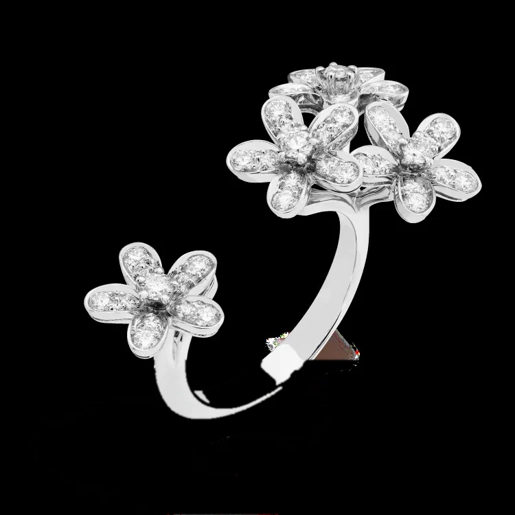 White gold ring set with natural stones and laboratory-grown diamonds, 0.91 carat total