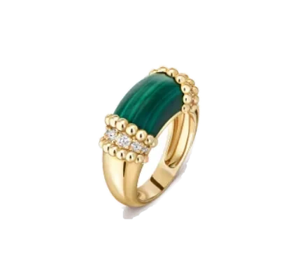 Yellow gold ring set with natural certified stones, 0.3 carat total