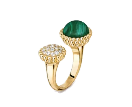 Yellow gold ring set with natural certified stones, 0.35 carat total