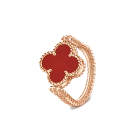 Rose gold ring set with natural certified stones, 0.46 carat total