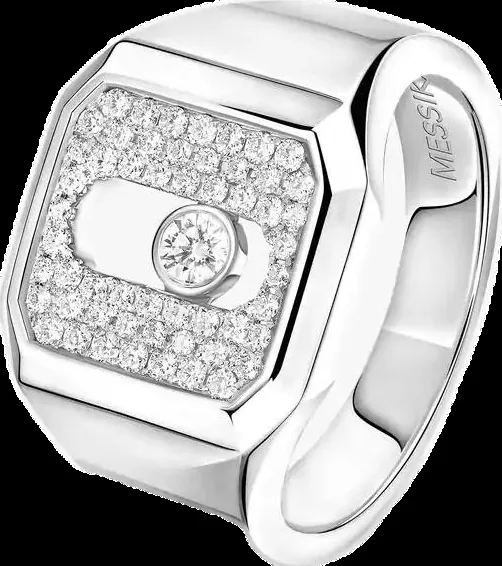 White gold ring set with laboratory-grown diamonds, 0.28 carat total