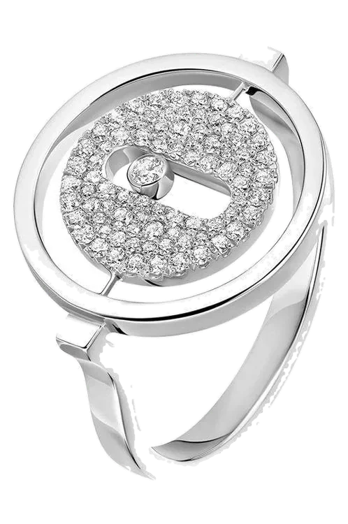 White gold ring set with natural stones and laboratory-grown diamonds, 0.25 carat total