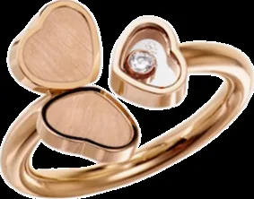 Rose gold ring set with natural certified stones, 0.05 carat total